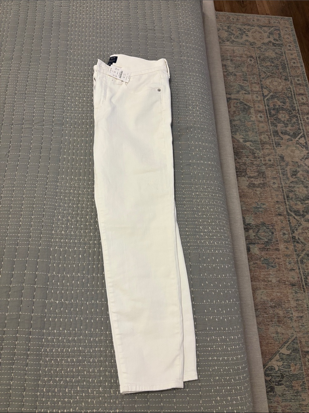 JCrew mid rise skinny white Jeans
